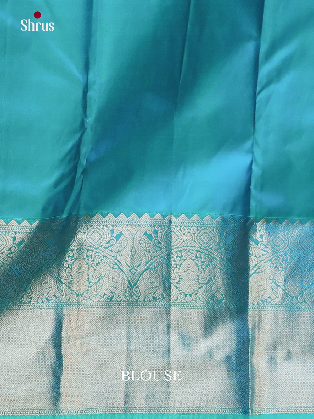 orange blue Kanchipuram Korvai Butta Saree -2