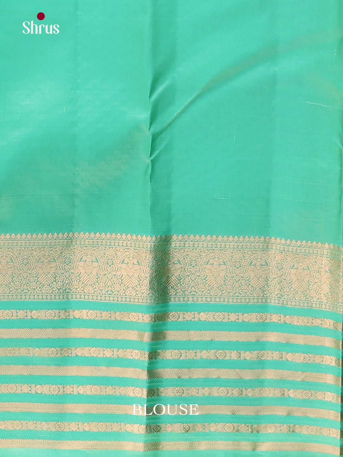 green lined Kanchipuram Butta design Saree -2