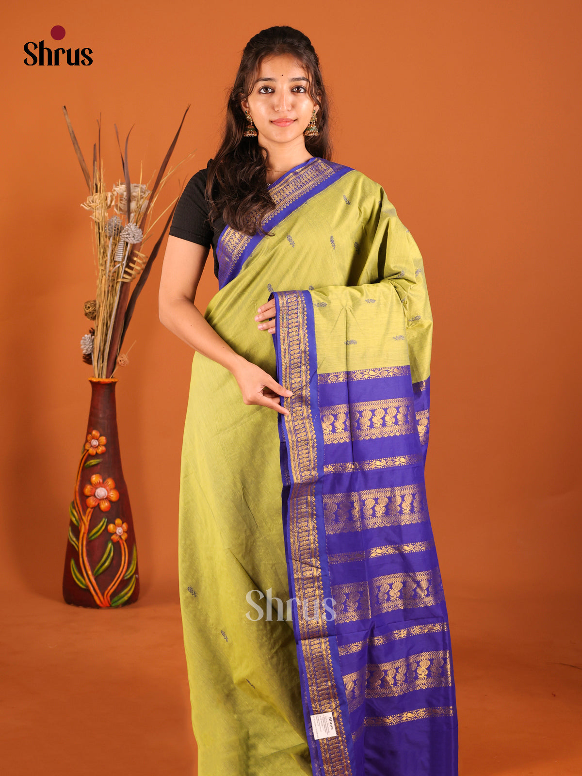 Green & Blue - Kalyani Cotton Saree - Shop on Shrus.com