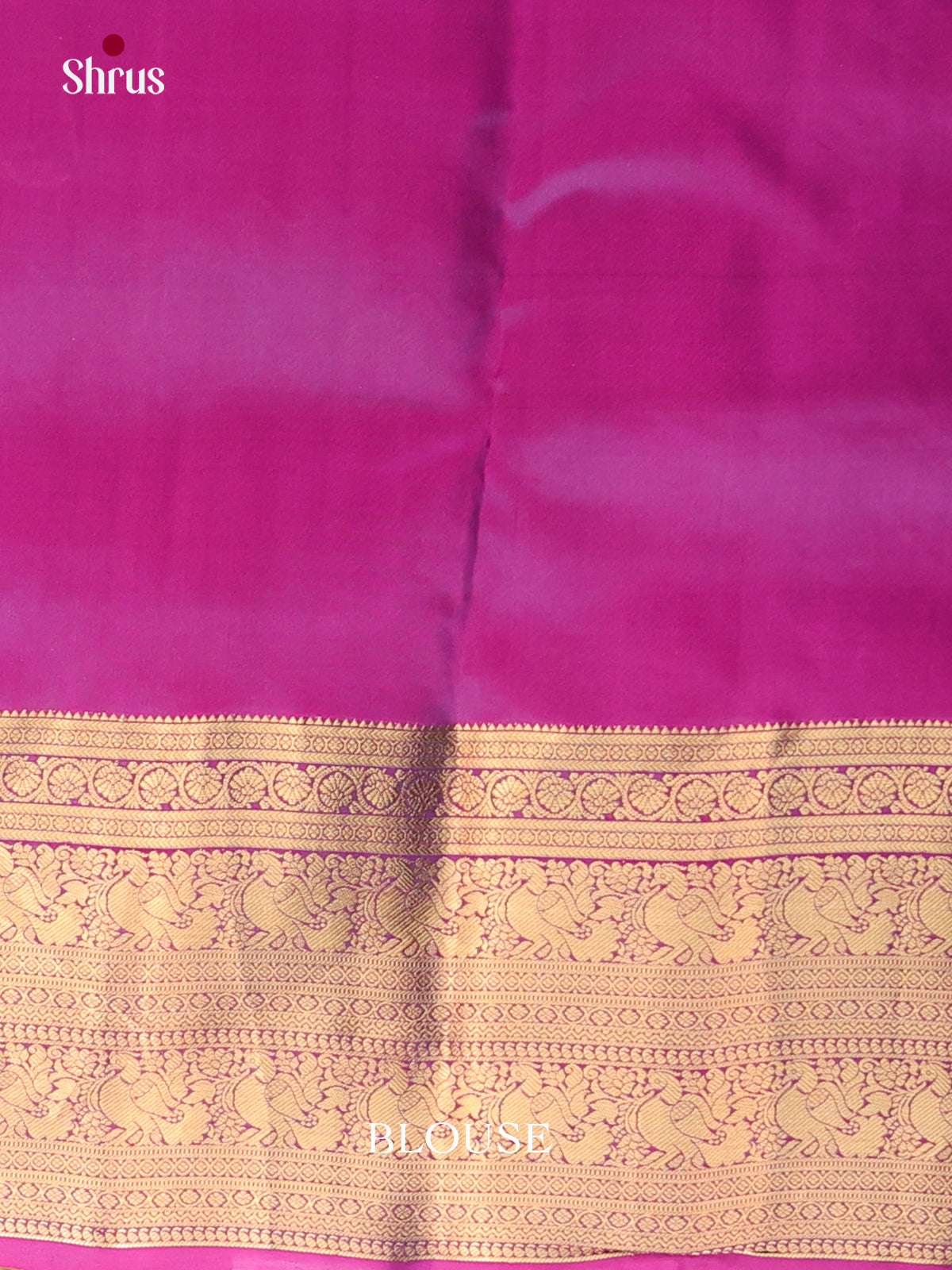 Blue & Majenta - Kanchipuram-halfpure Saree
