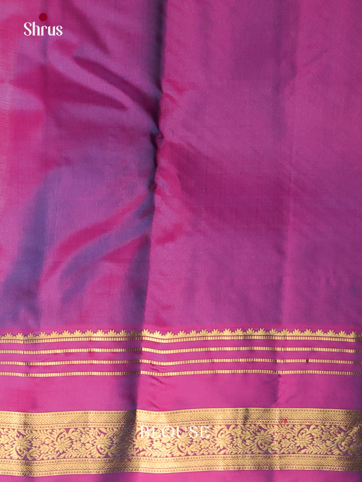 Peacock Blue & Purple - Kanchipuram-halfpure Saree - Shop on Shrus.com