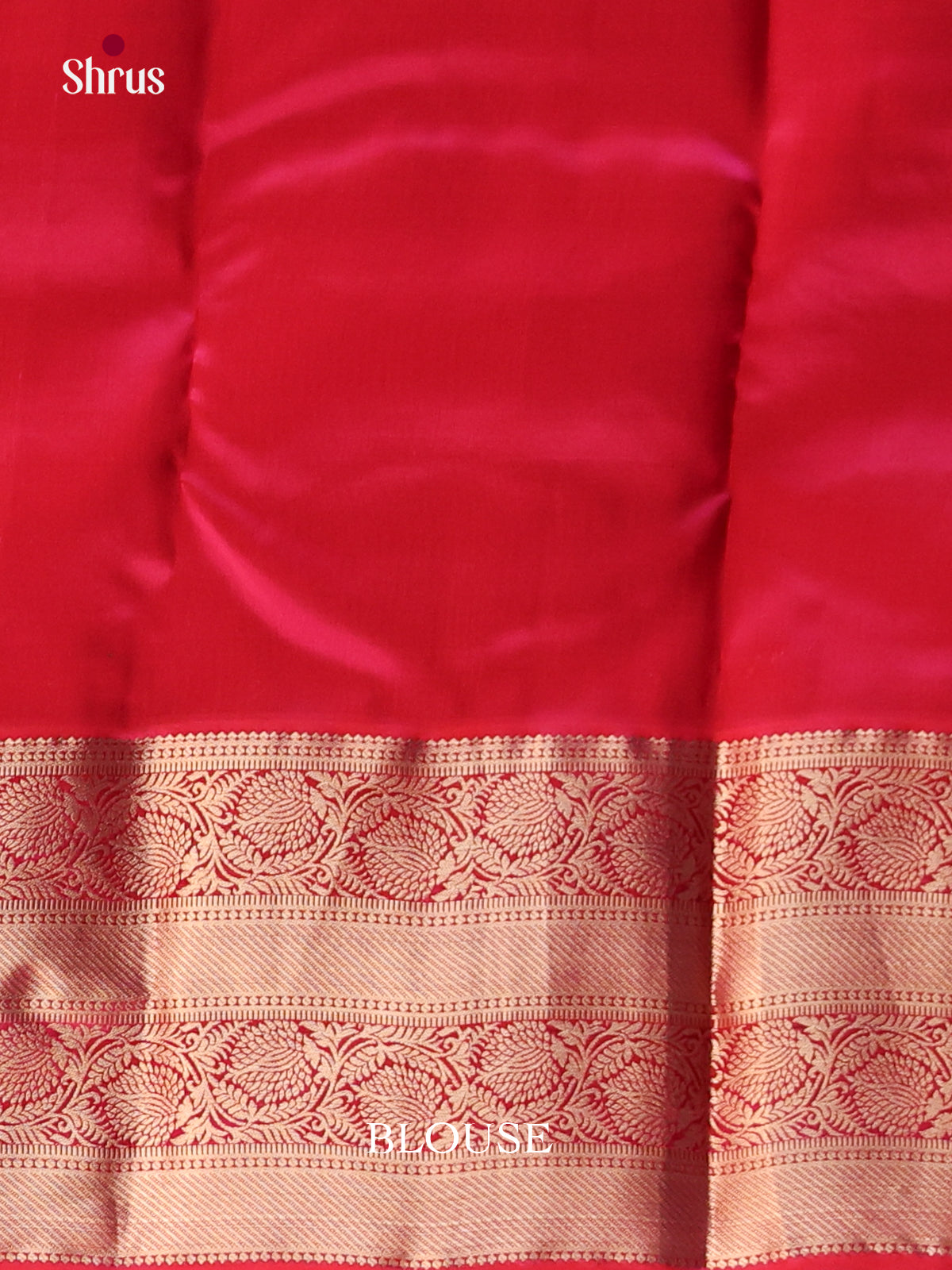 Pastel Blue & Red - Kanchipuram-halfpure Saree - Shop on Shrus.com