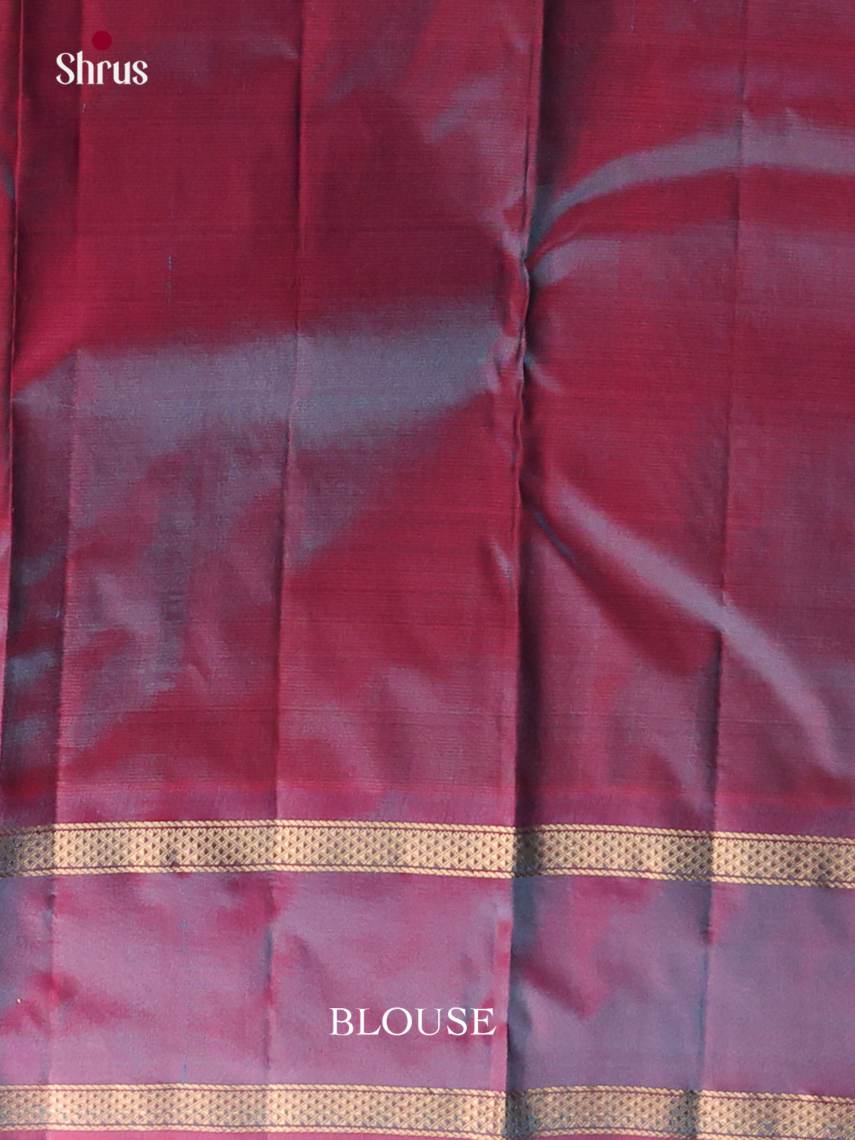 Blue and purple Kanchipuram Butta design Saree -2