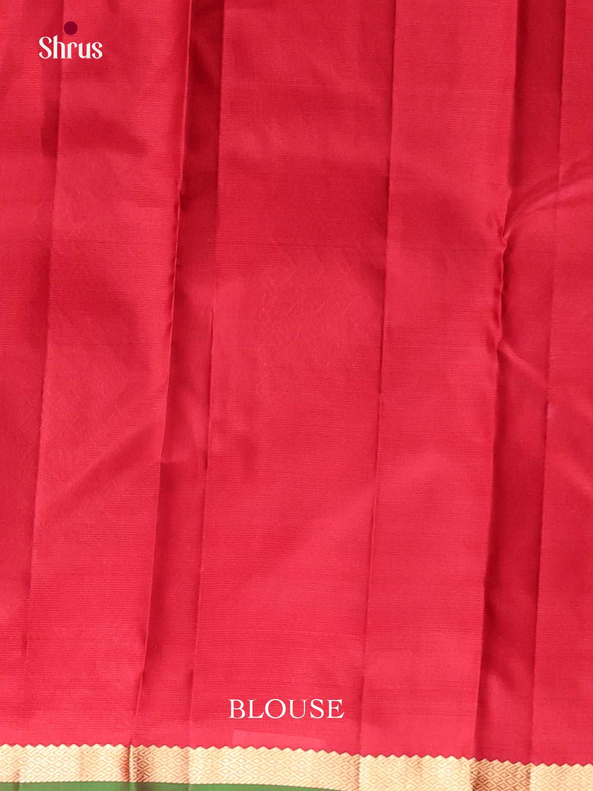 Red gold green Kanchipuram Butta design Saree -2