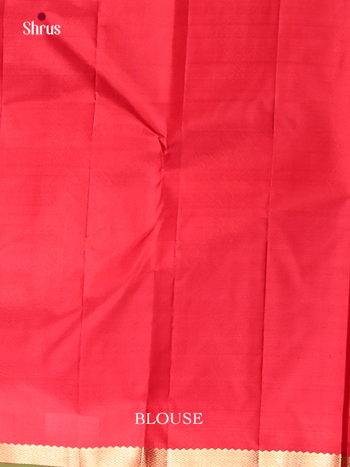 Red Kanchipuram Butta design Saree small border -2