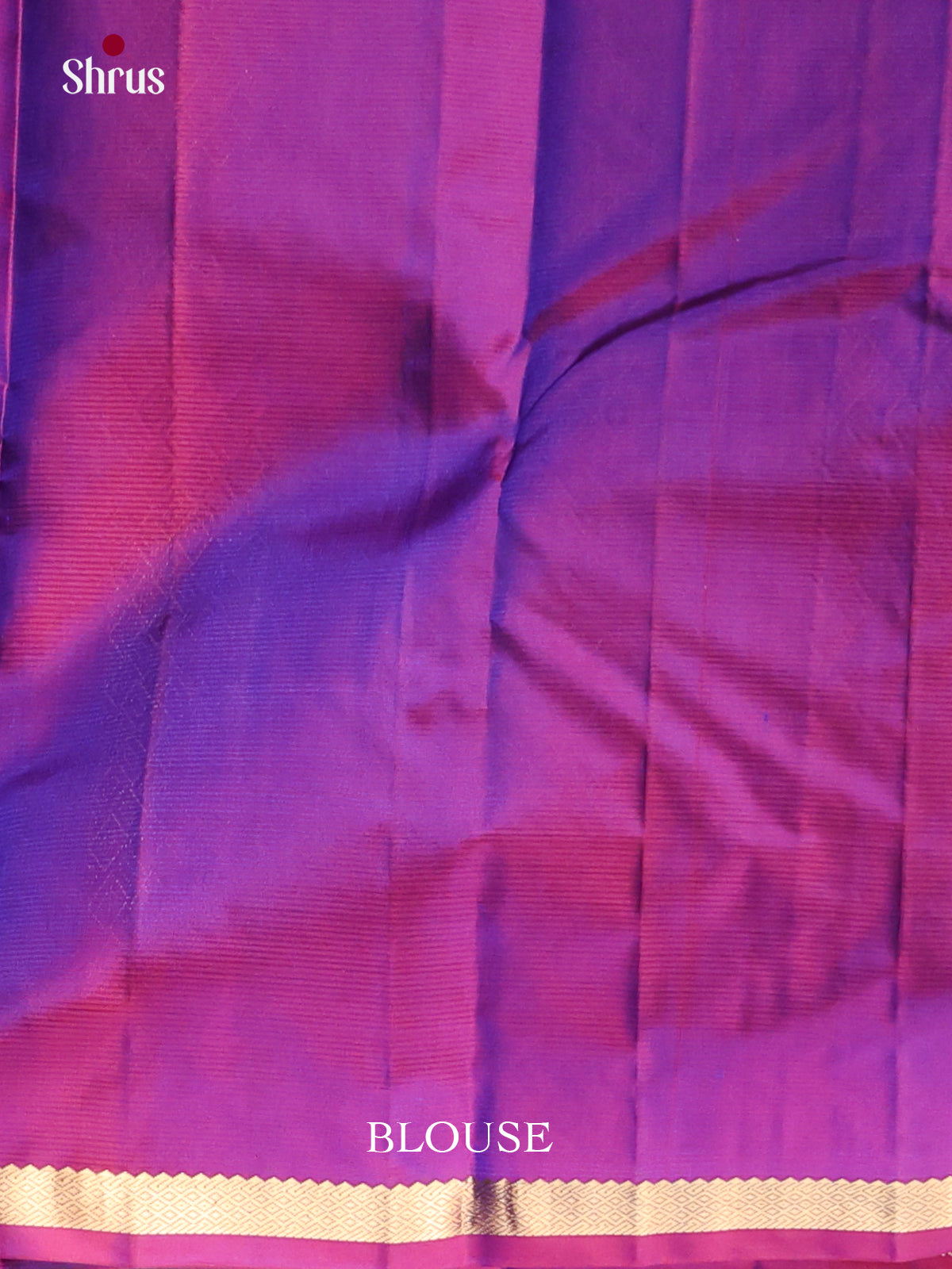 Blue and purple Kanchipuram Butta design Saree -2