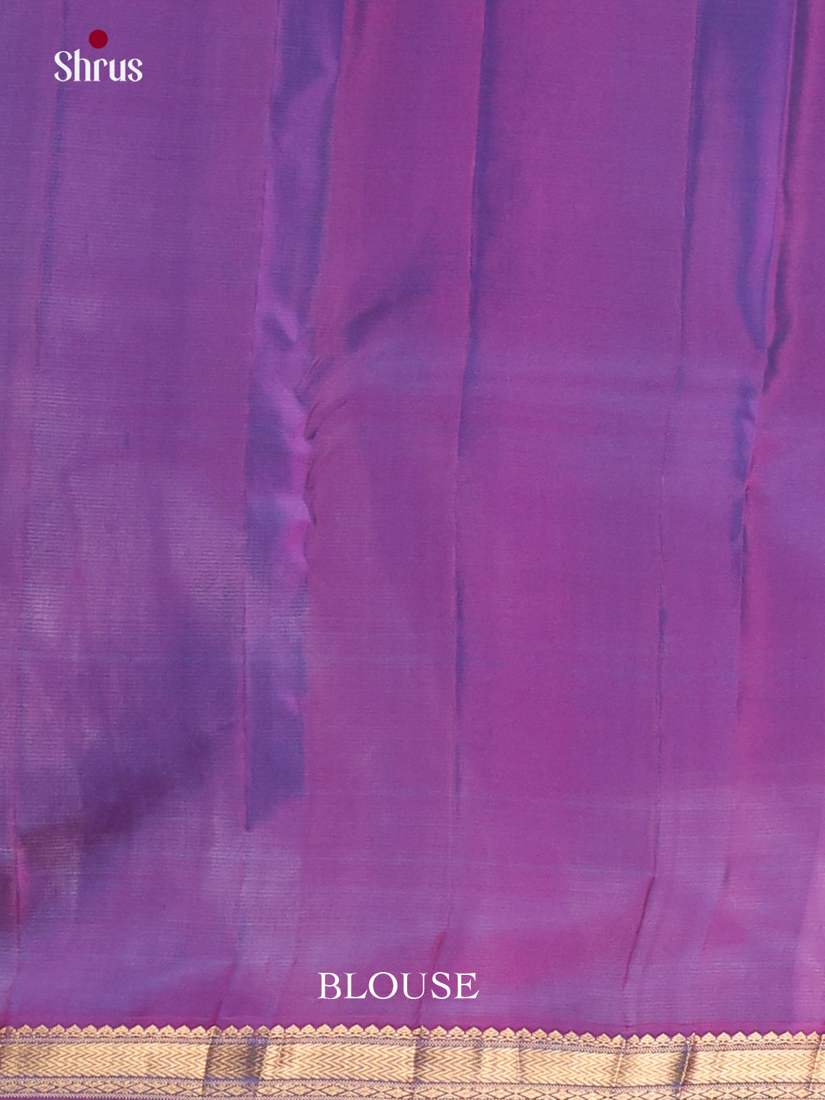 Shiny Blue and purple Kanchipuram Butta design Saree-2