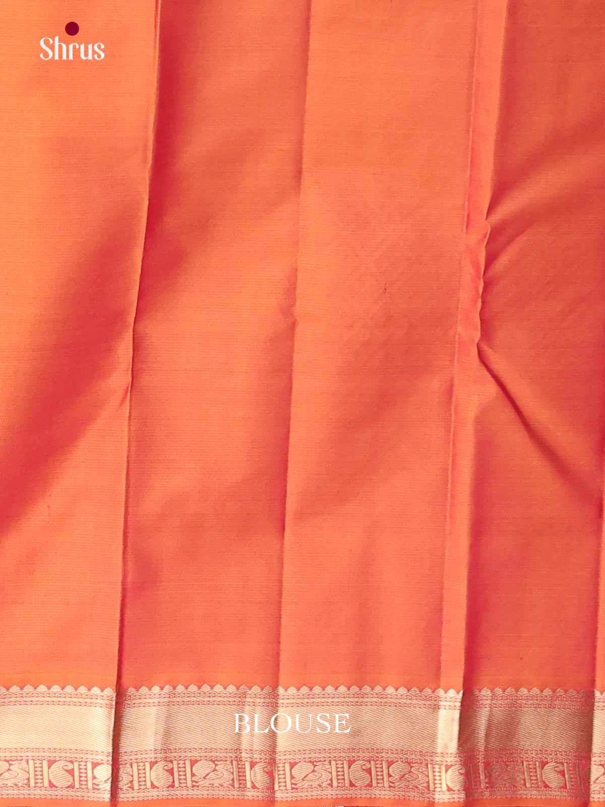 Maroon and orange Kanchipuram Butta design Saree -2