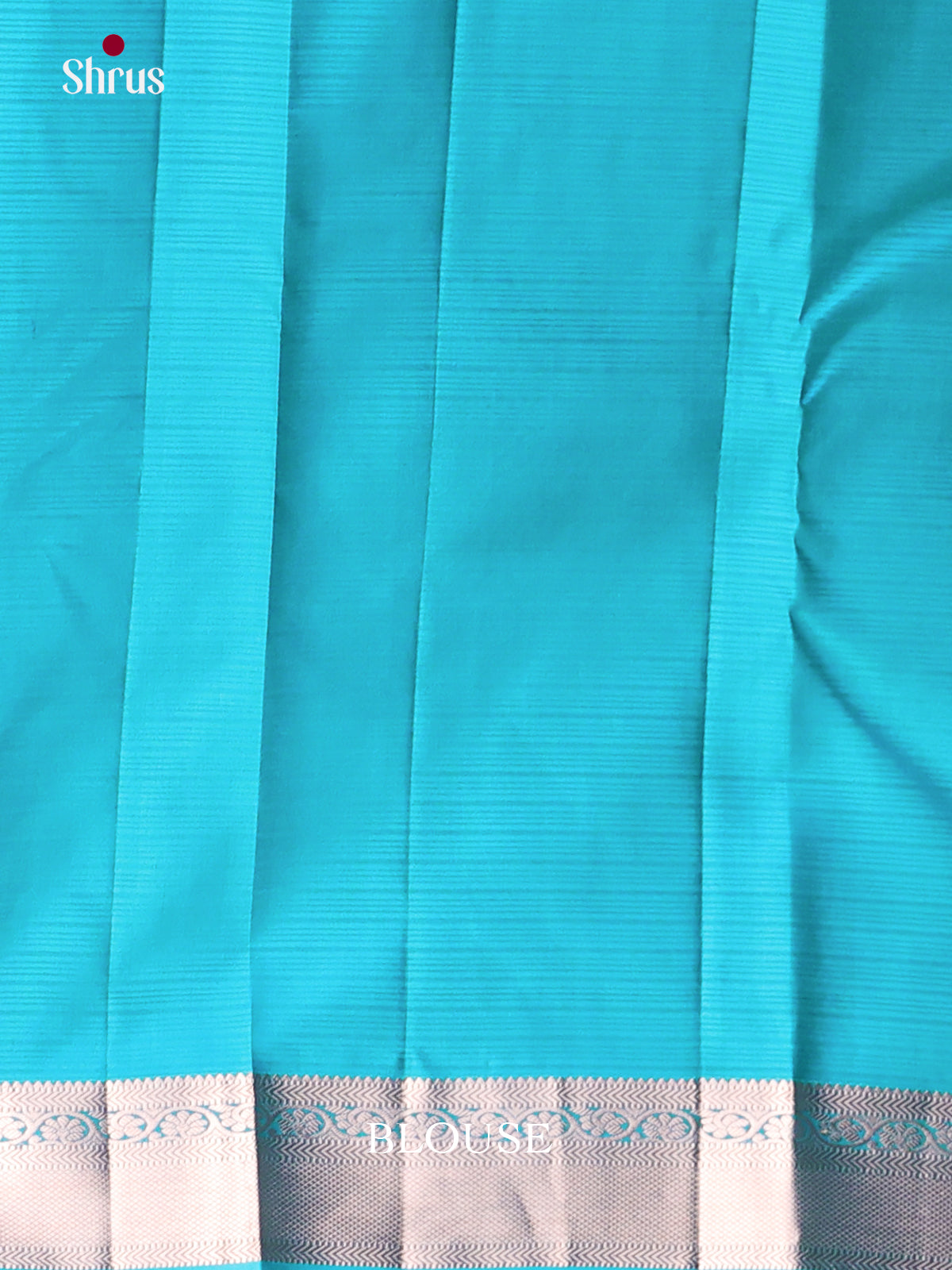 shiny full Blue Kanchipuram Butta design Saree -2