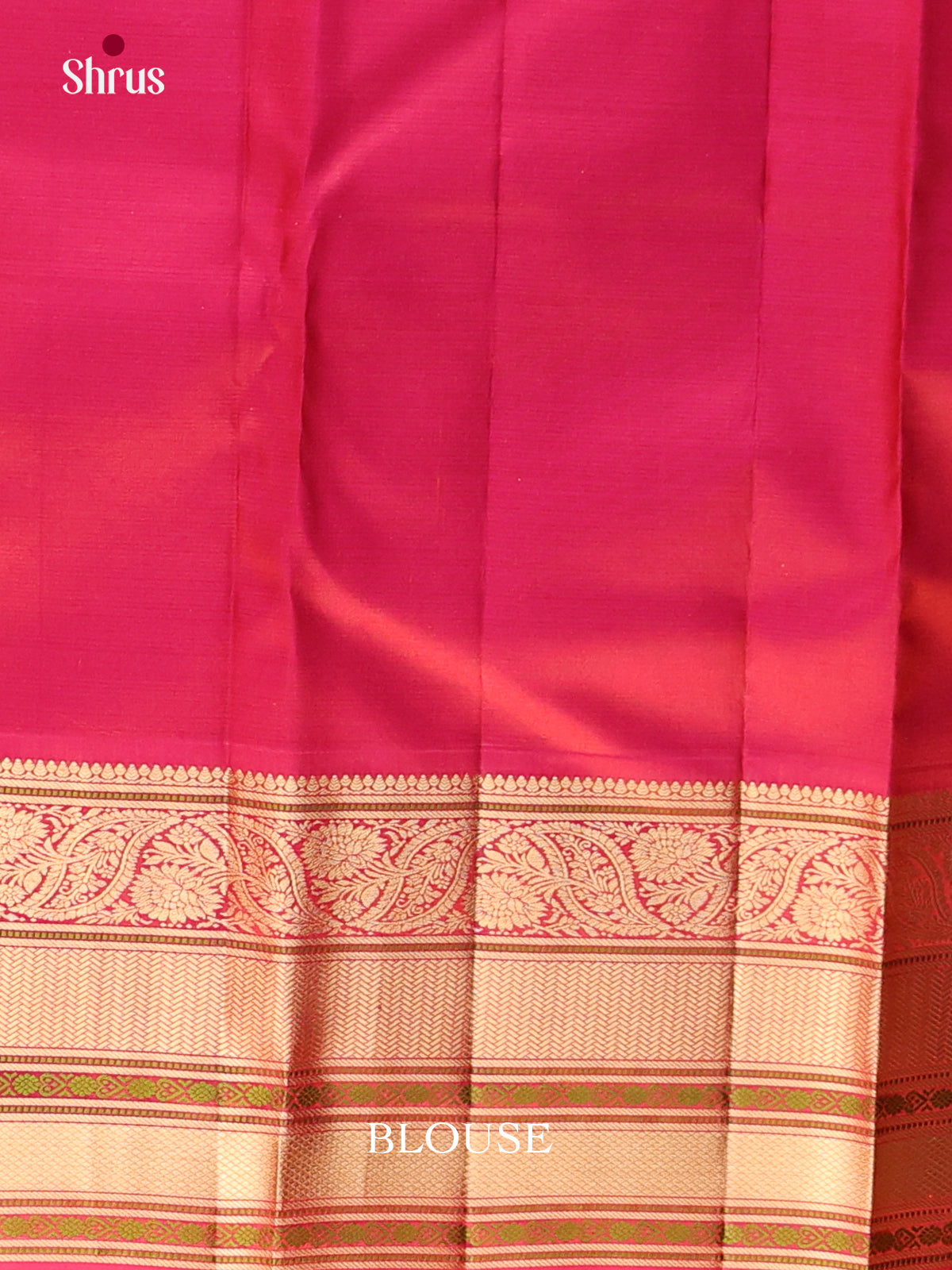 Orange and red Kanchipuram Butta design Saree -2