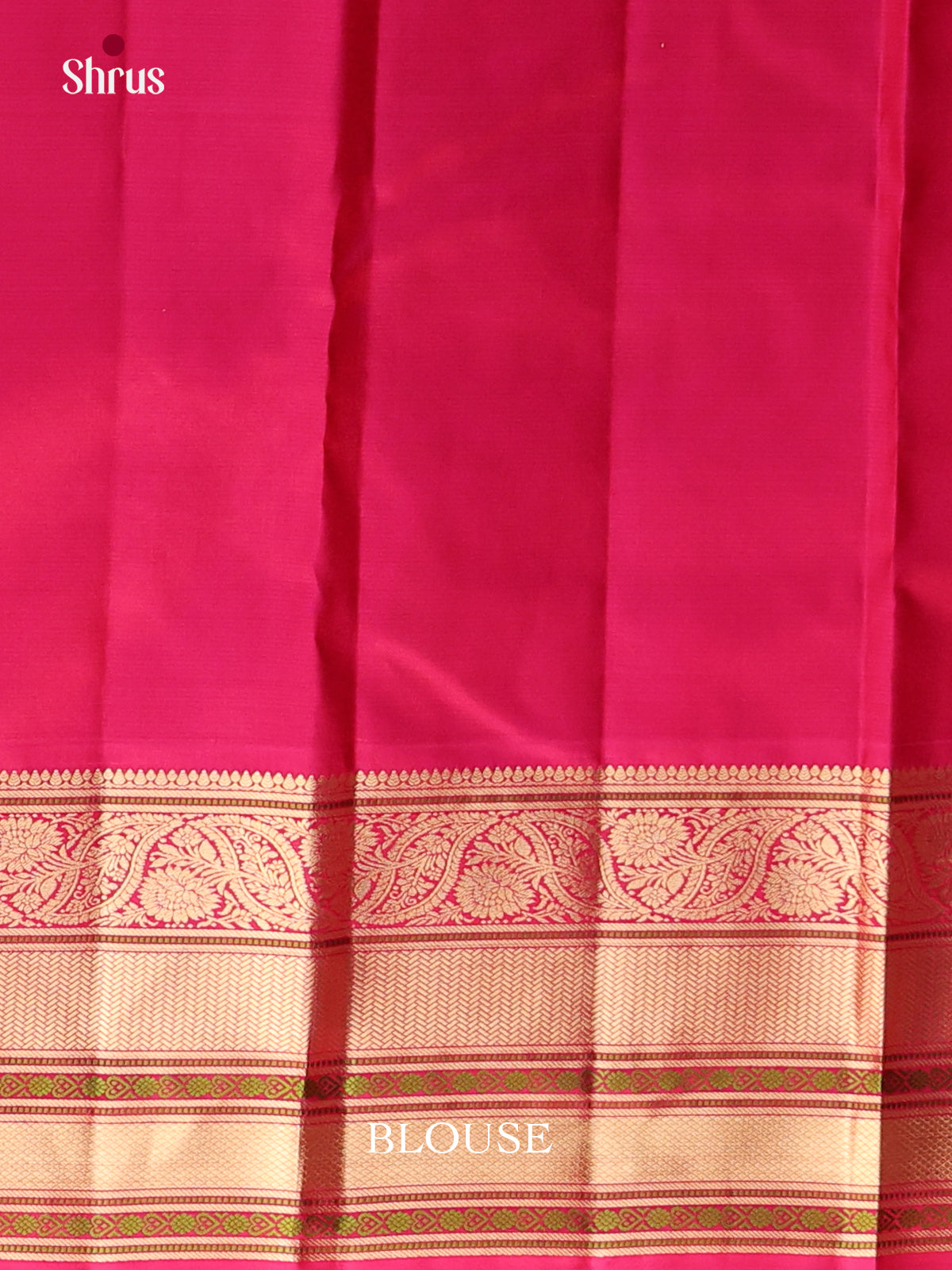 orange and red with line border Kanchipuram Butta design Saree -2