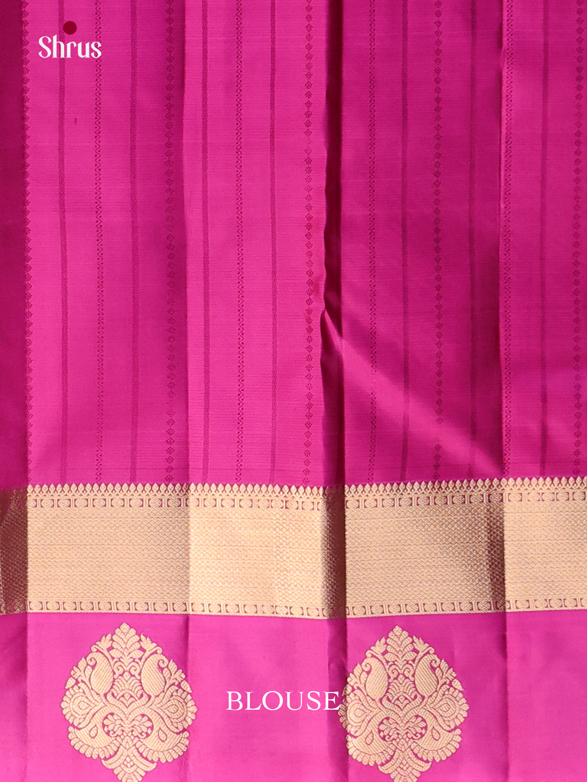 green and pink Kanchipuram Butta design Saree -2