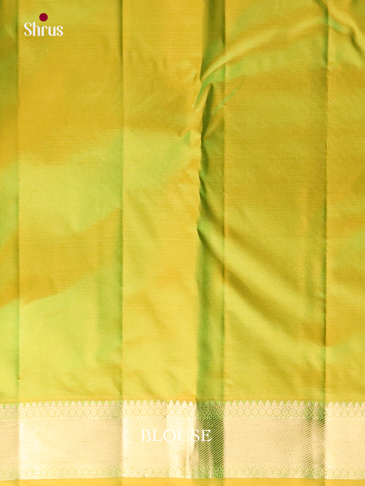 Blue and yellow Kanchipuram Butta design Saree -2