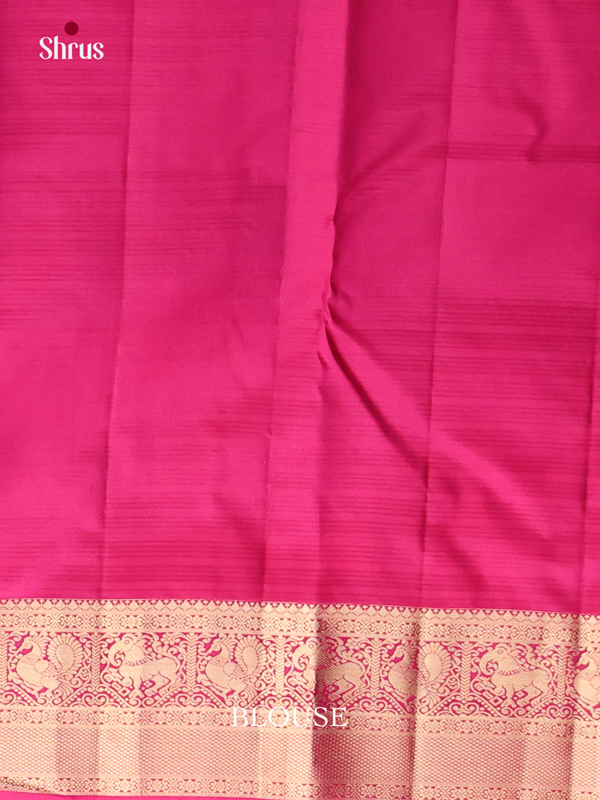 pinkesh red Kanchipuram Butta design Saree -2