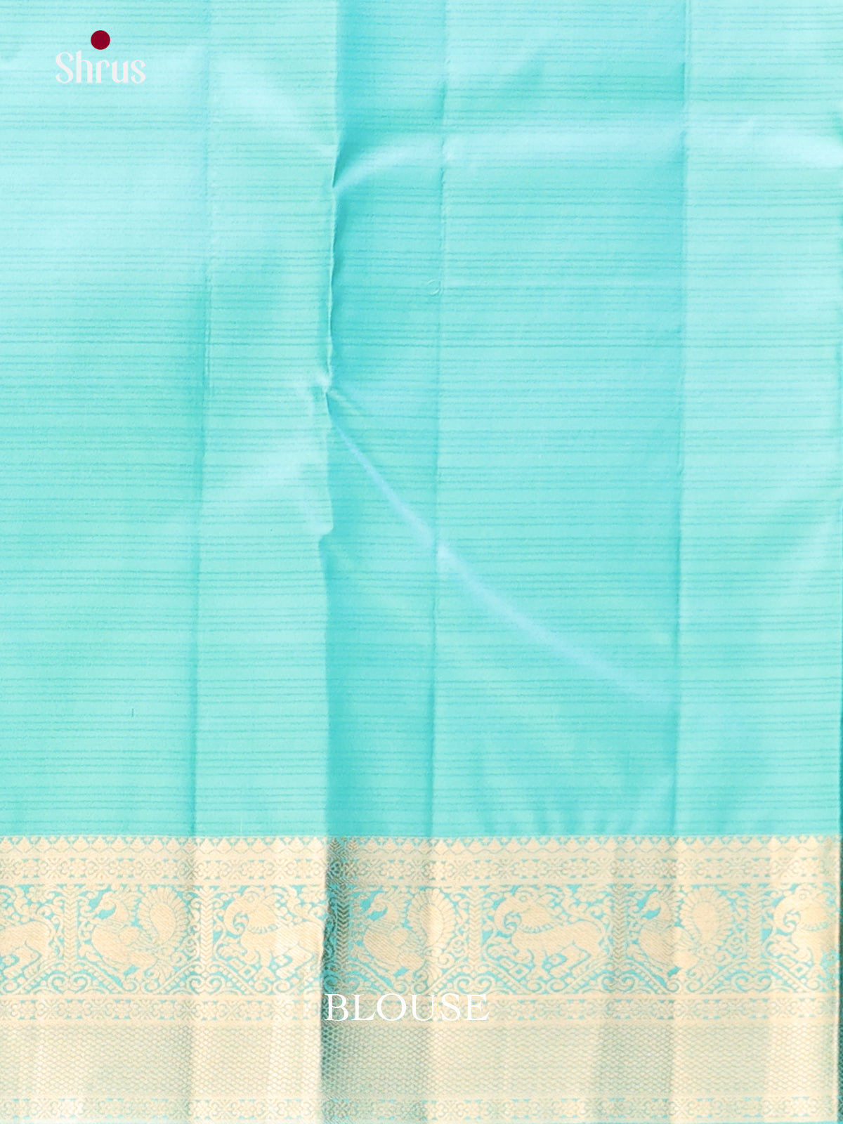 ice blue Kanchipuram Butta design Saree -2