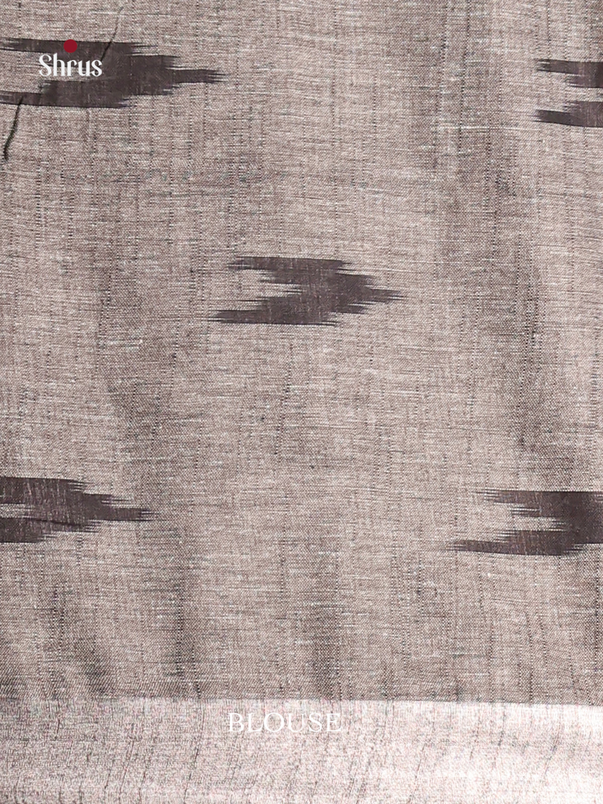 White & Grey - Semi Ikkat Saree