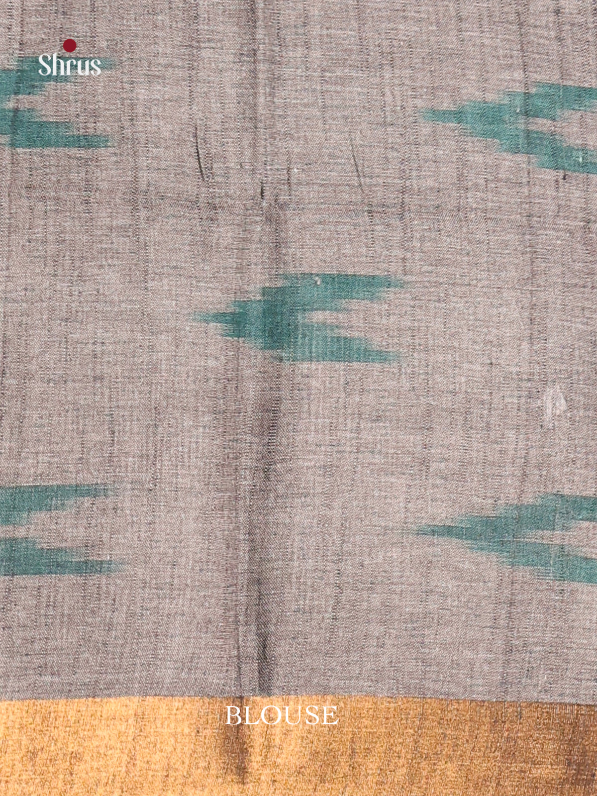 White & Grey - Semi Ikkat Saree