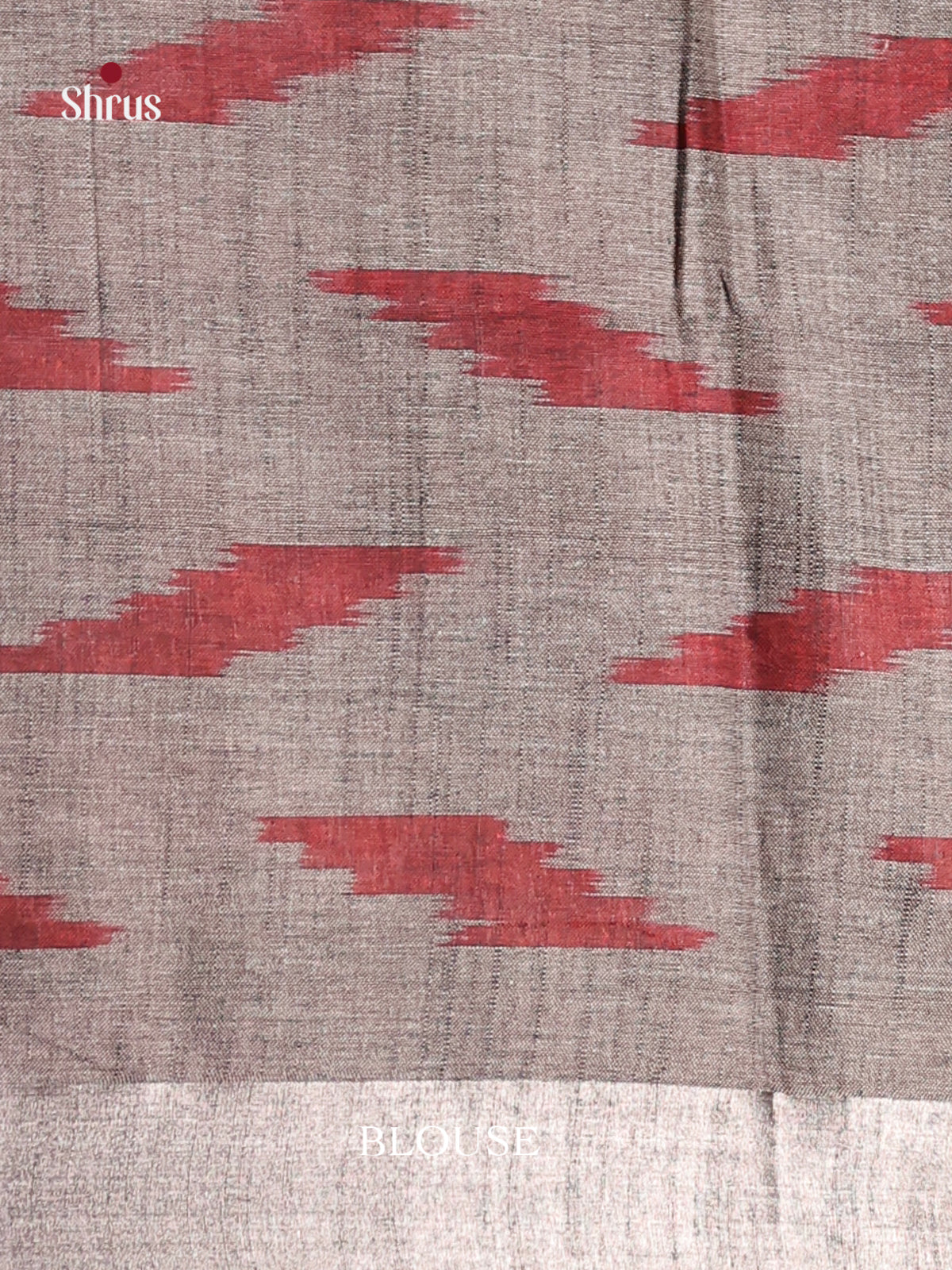 Grey & Black - Semi Ikkat Saree