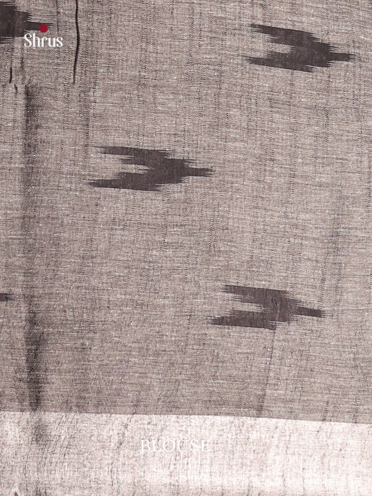 Grey & Black - Semi Ikkat Saree