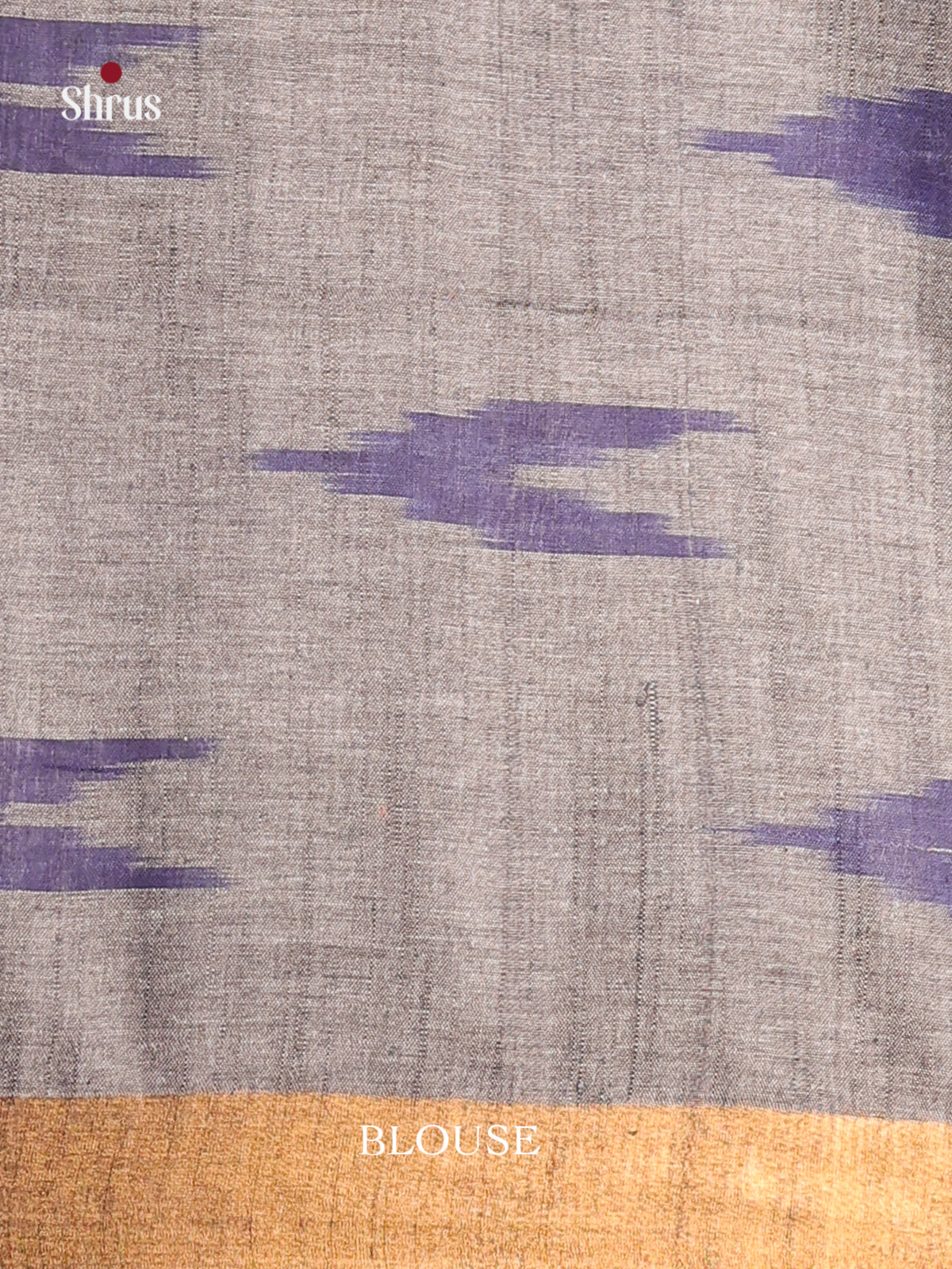 Blue & Grey - Semi Ikkat Saree