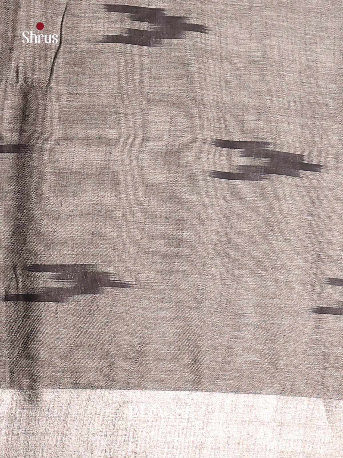 Yellow & Grey- Semi Ikkat Saree