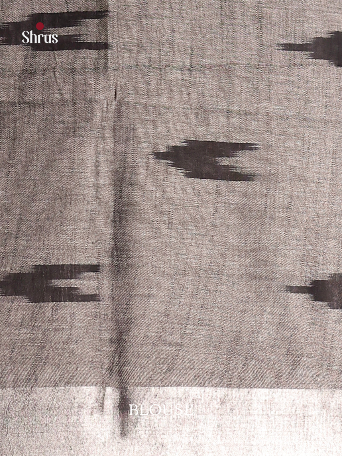 Pastel Blue & Grey - Semi Ikkat Saree