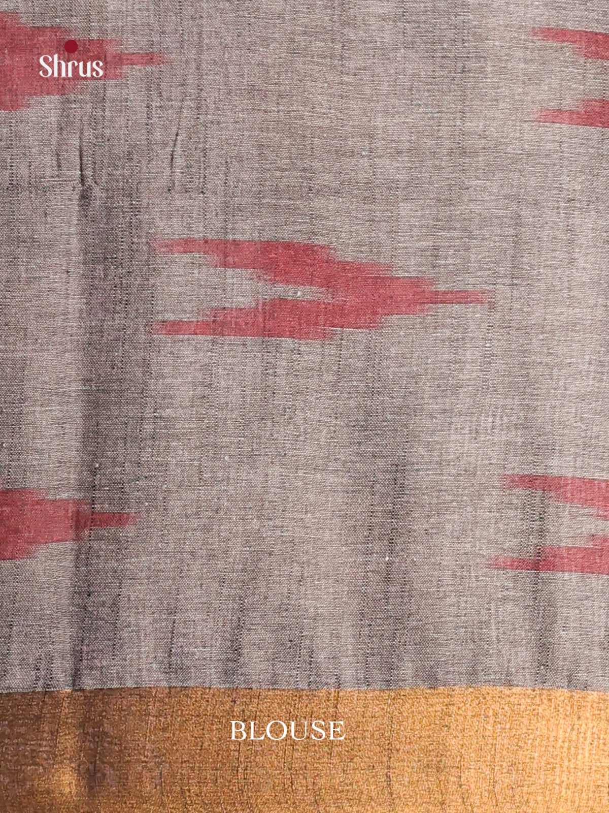 Pink & Grey - Semi Ikkat Saree