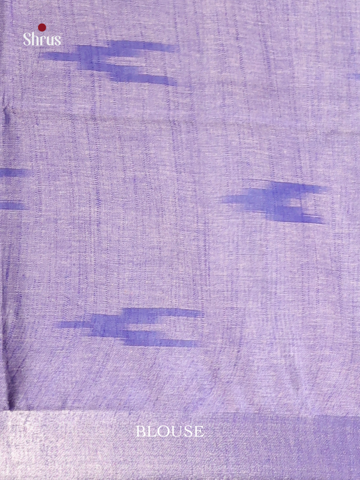 White & Purple - Semi Ikkat Saree