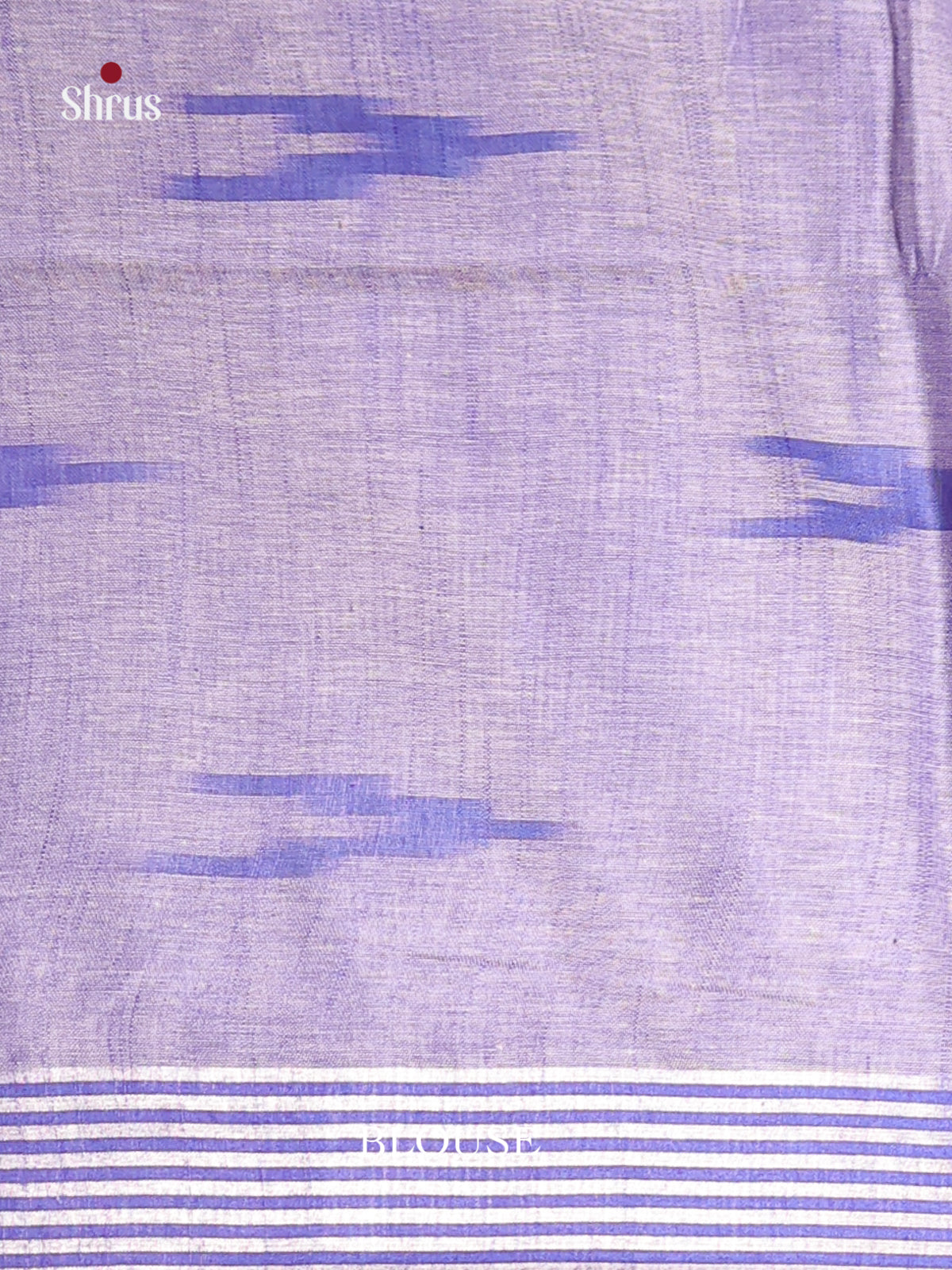 White & Purple - Semi Ikkat Saree