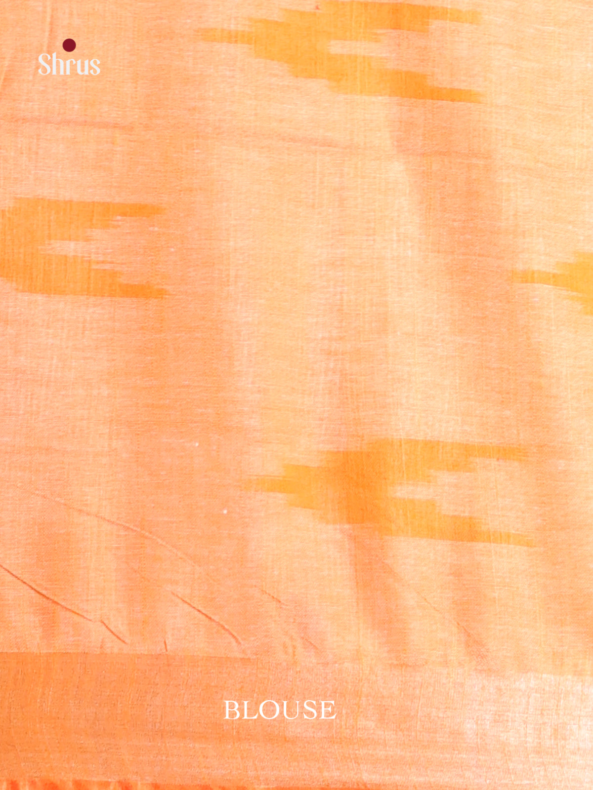 Pastel Blue & Orange- Semi Ikkat Saree