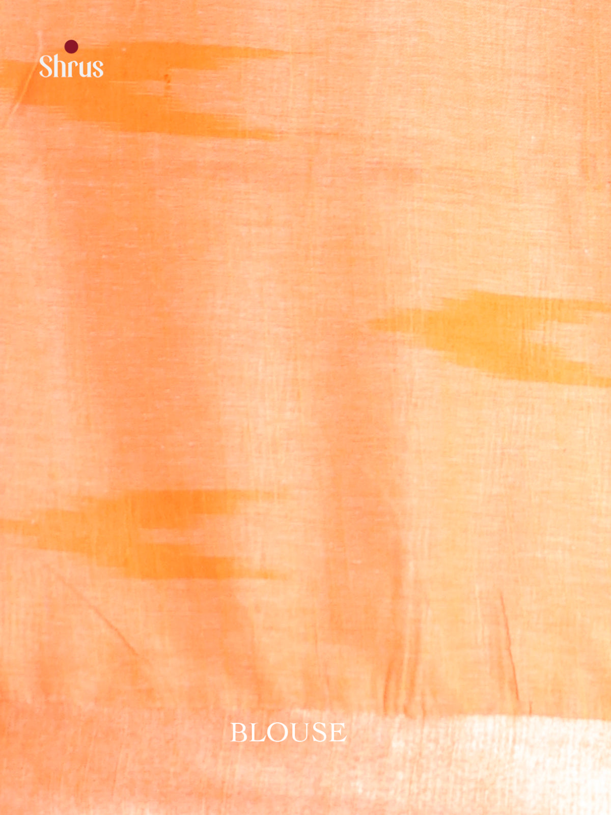 Pastel Blue & Orange - Semi Ikkat Saree