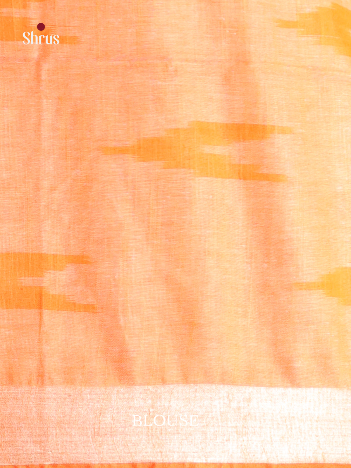 Pastel Blue & Orange- Semi Ikkat Saree