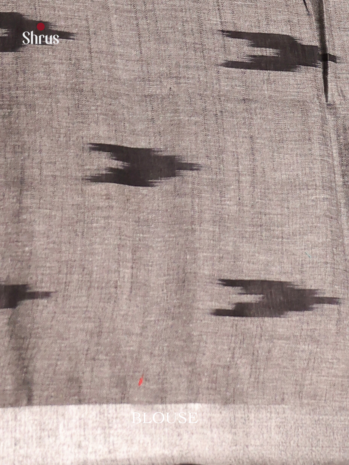 Light Green & Grey - Semi Ikkat Saree