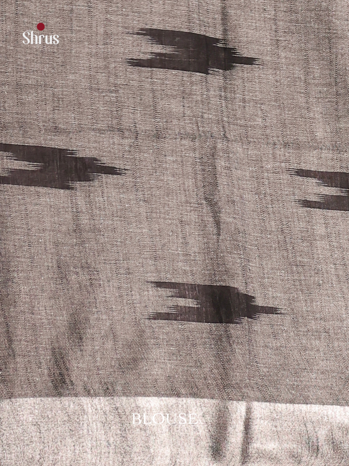 Yellow & Grey - Semi Ikkat Saree