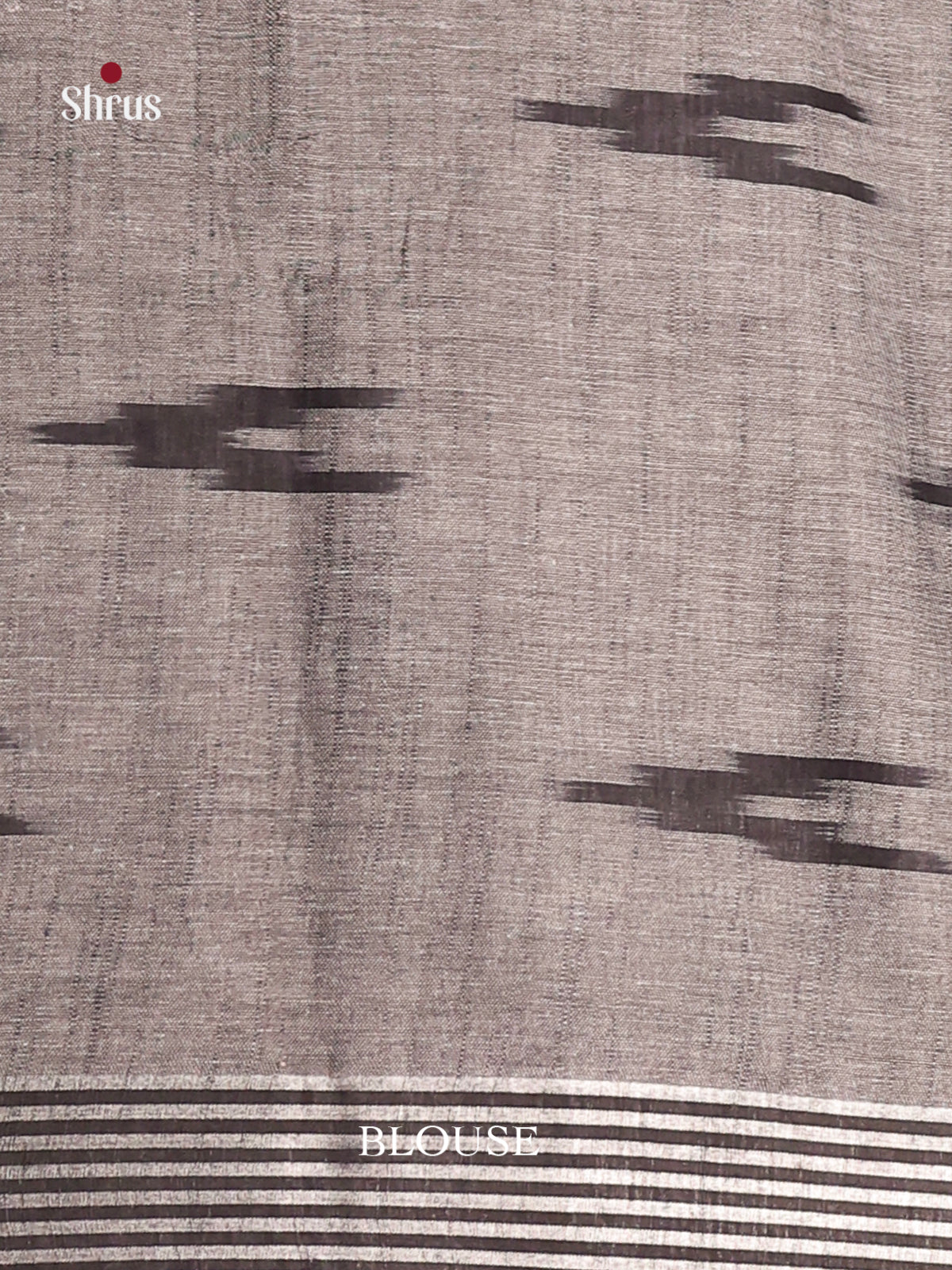 Grey & Black - Semi Ikkat Saree