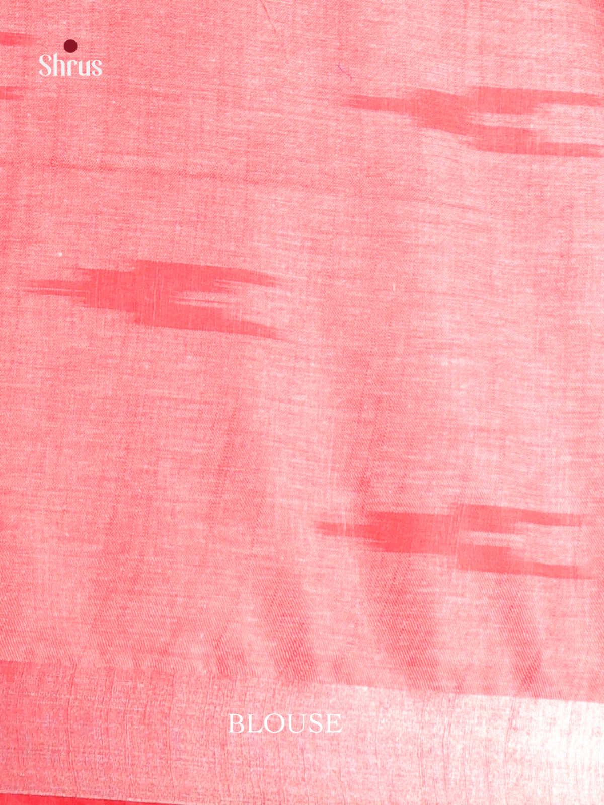 Cream & Pink - Semi Ikkat Saree