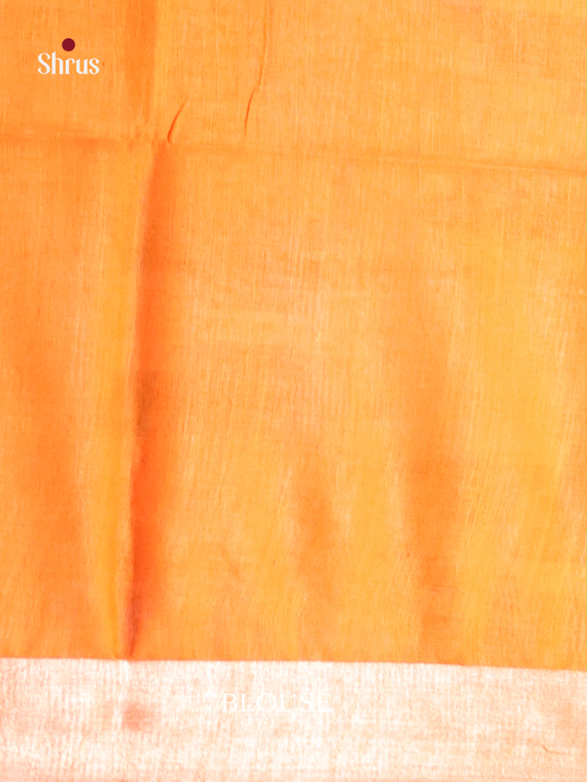 Cream & Orange - Semi Ikkat Saree
