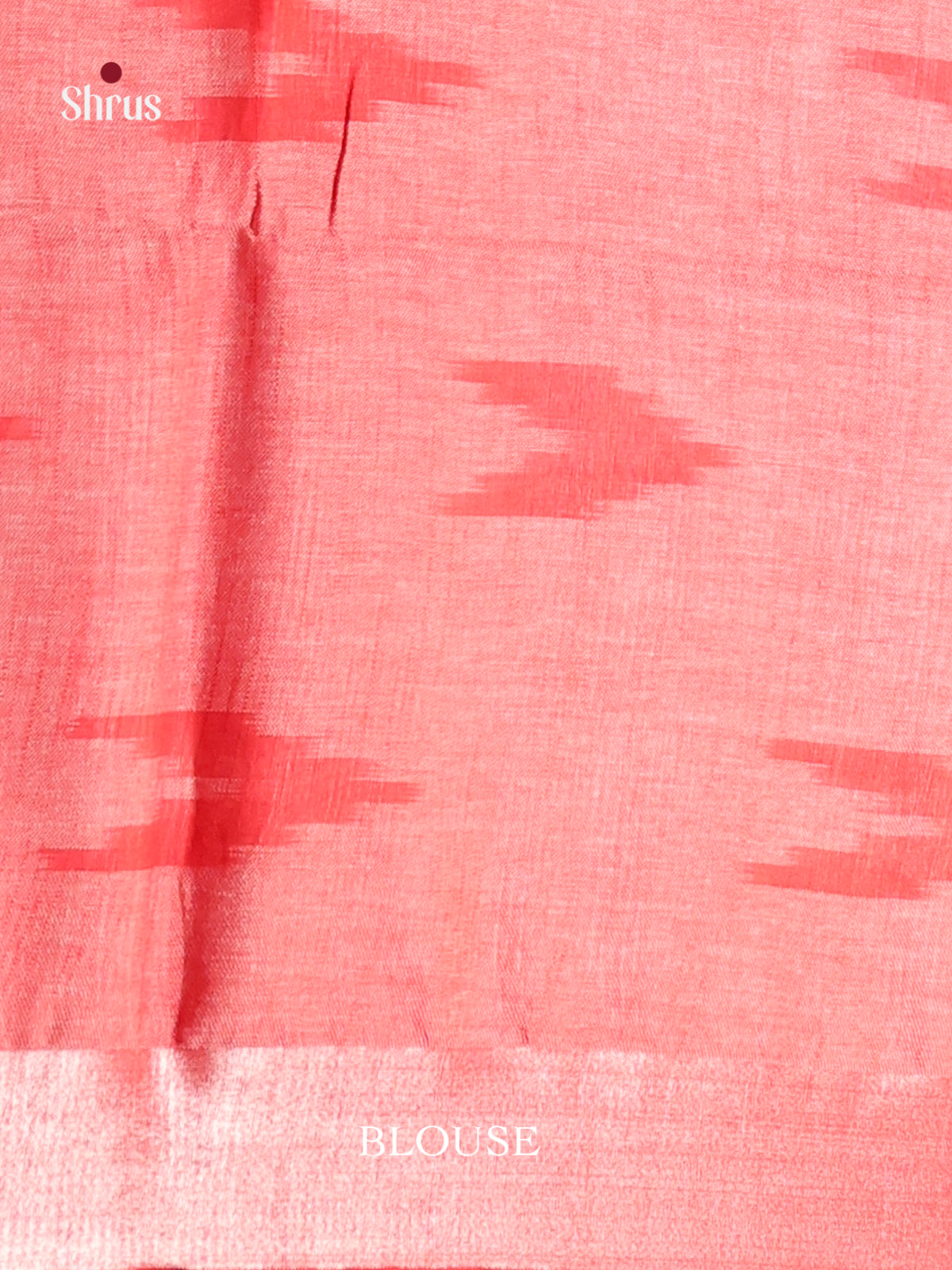 Blue & Red- Semi Ikkat Saree