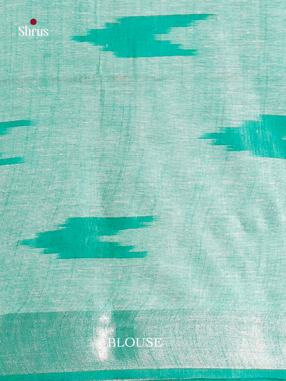 White & Green - Semi Ikkat Saree