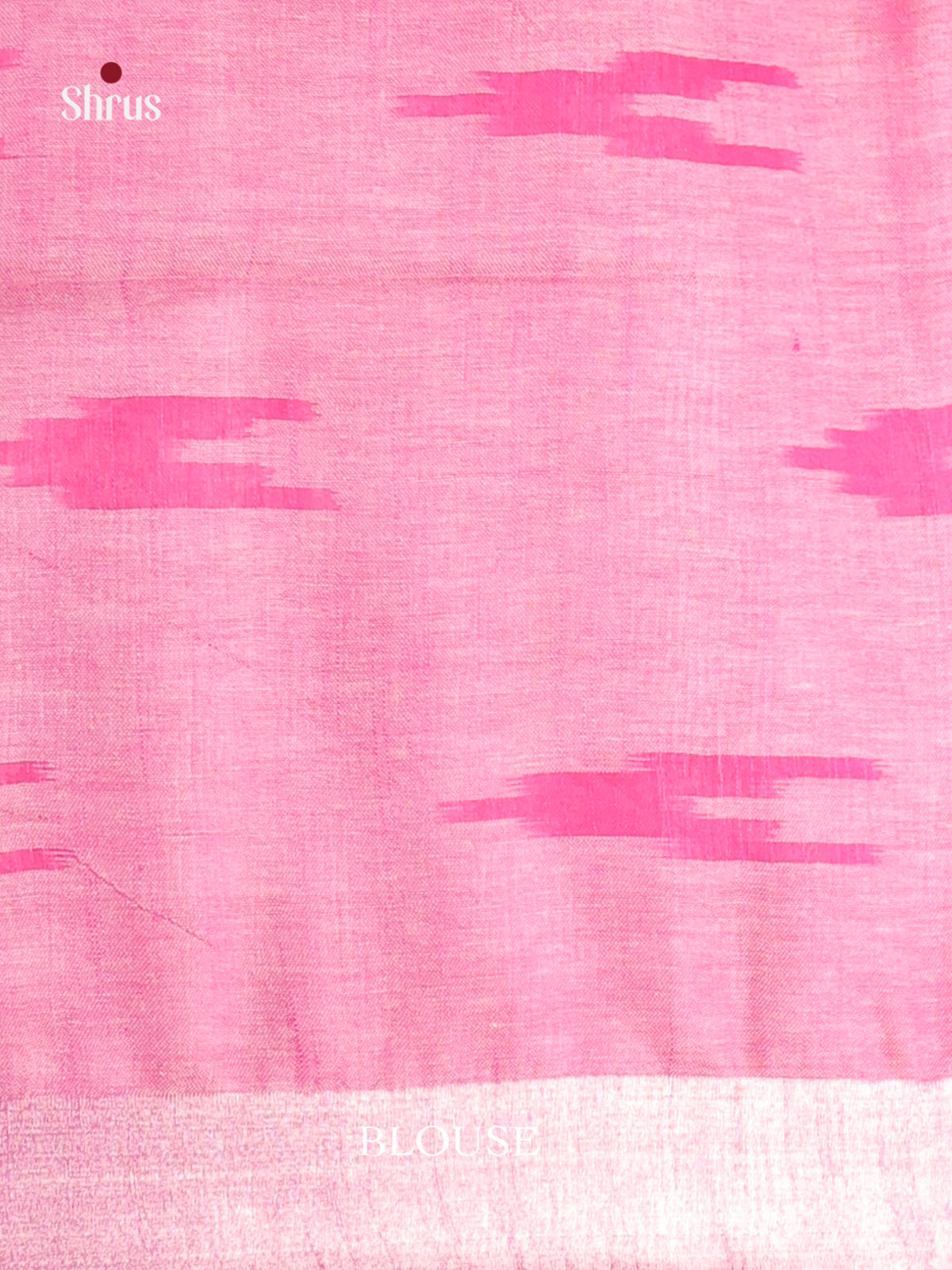 Pink - Semi Ikkat Saree - Shop on Shrus.com