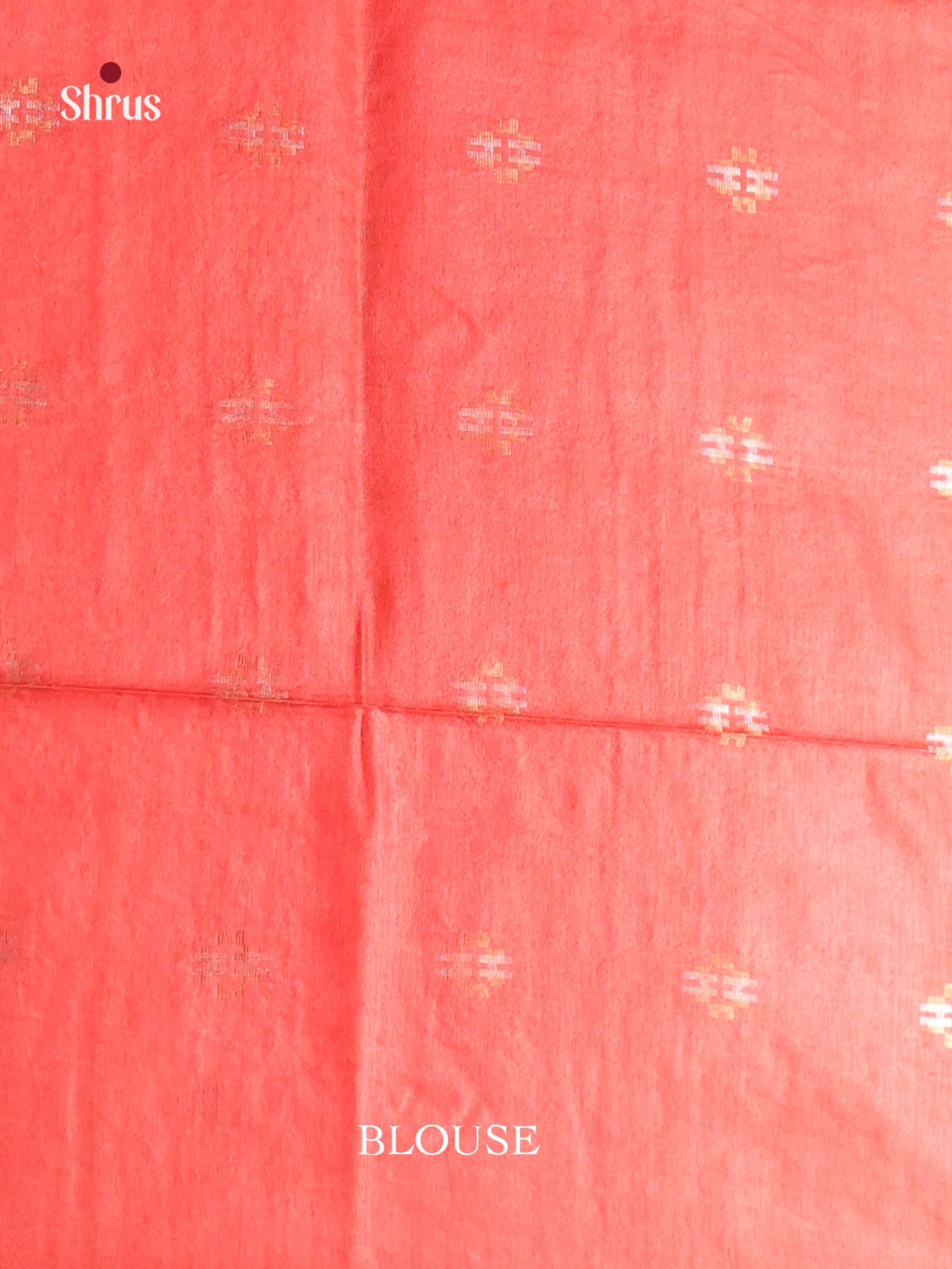 Cream & Orange - Shibori Saree