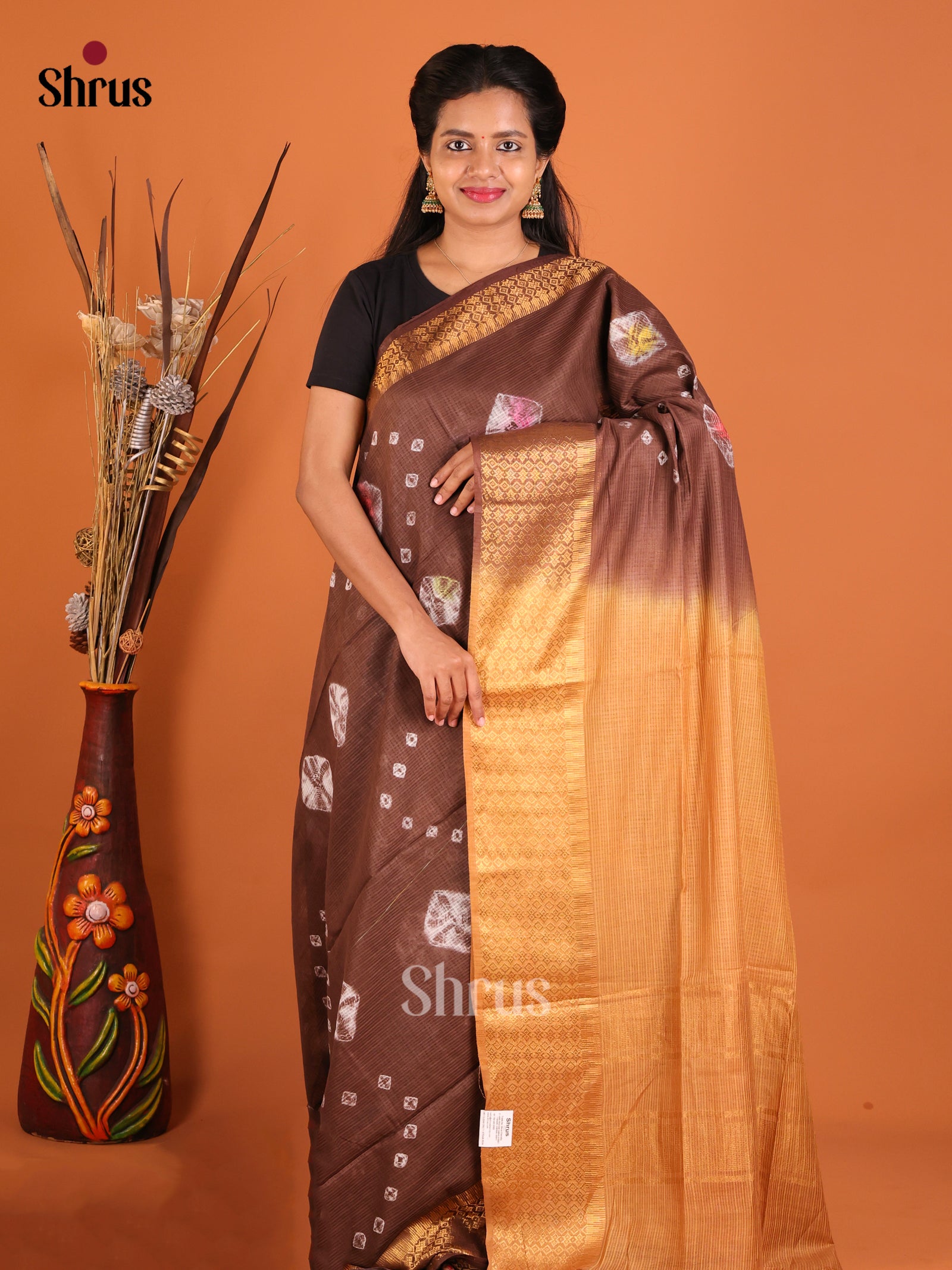 DIS05327 - Shibori Saree - Shop on Shrus.com