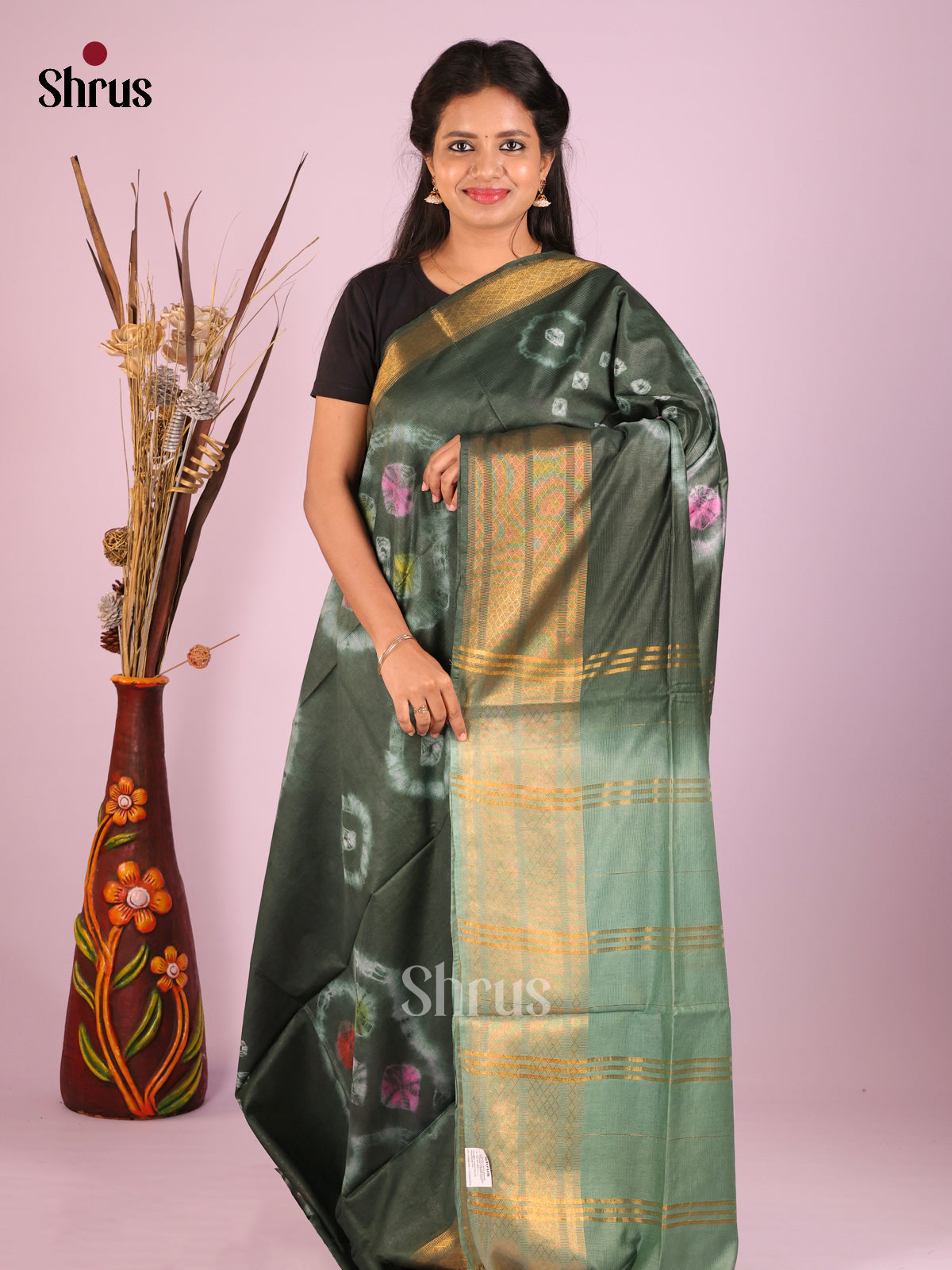 DIS05370 - Shibori Saree - Shop on Shrus.com
