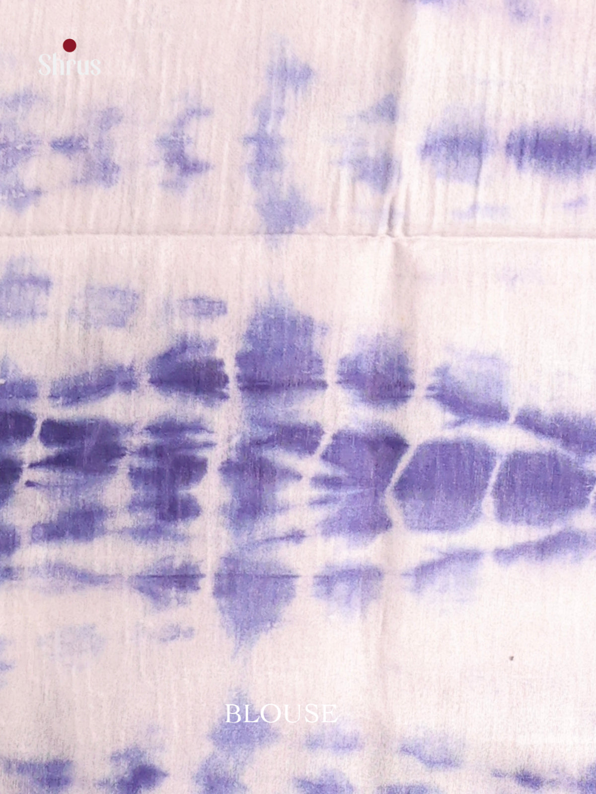 Cream & Blue - Shibori Saree