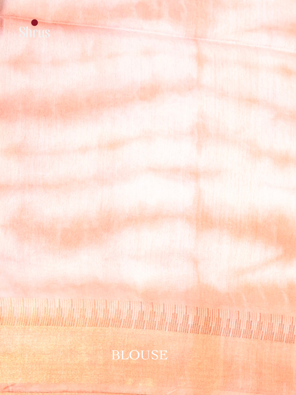 Cream & Orange- Shibori Saree