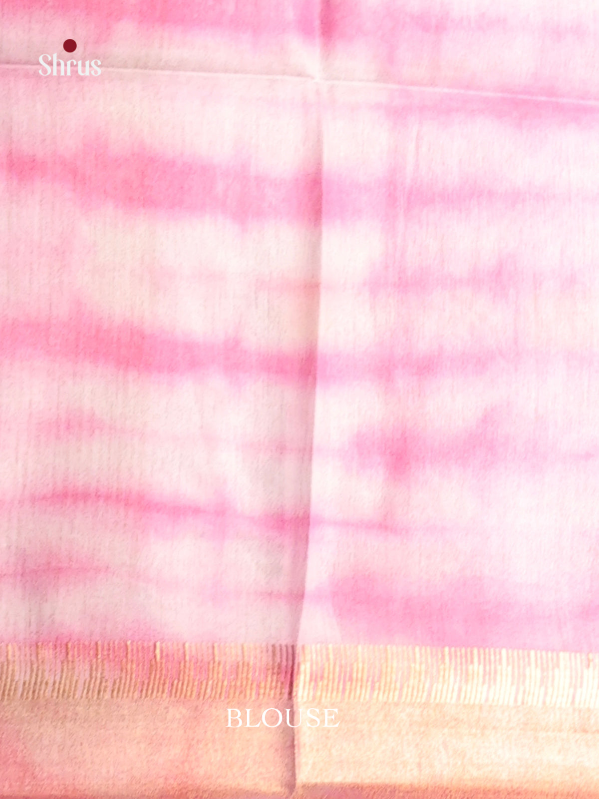 Cream & Pink - Shibori Saree - Shop on Shrus.com