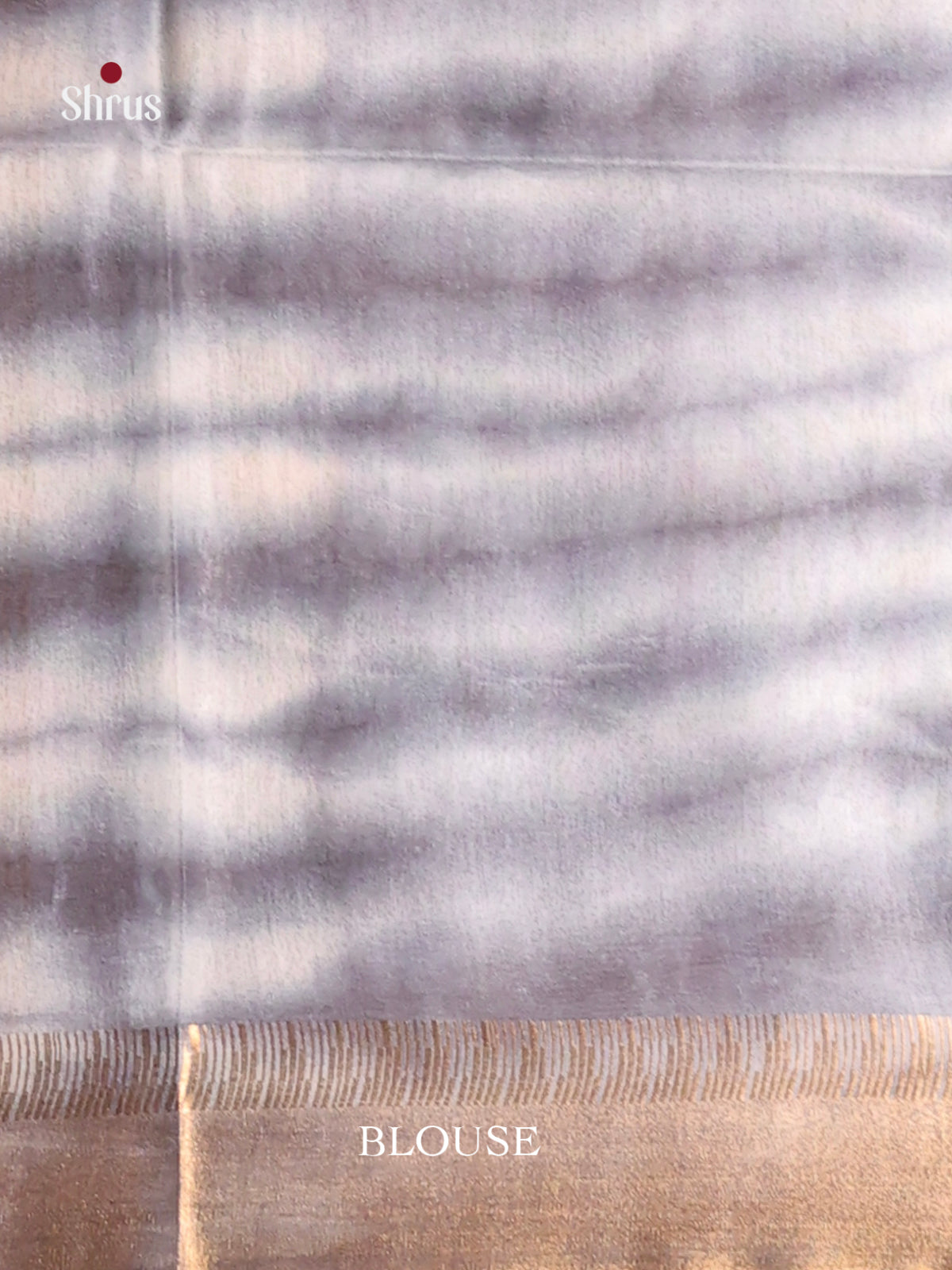 Cream & Grey - Shibori Saree