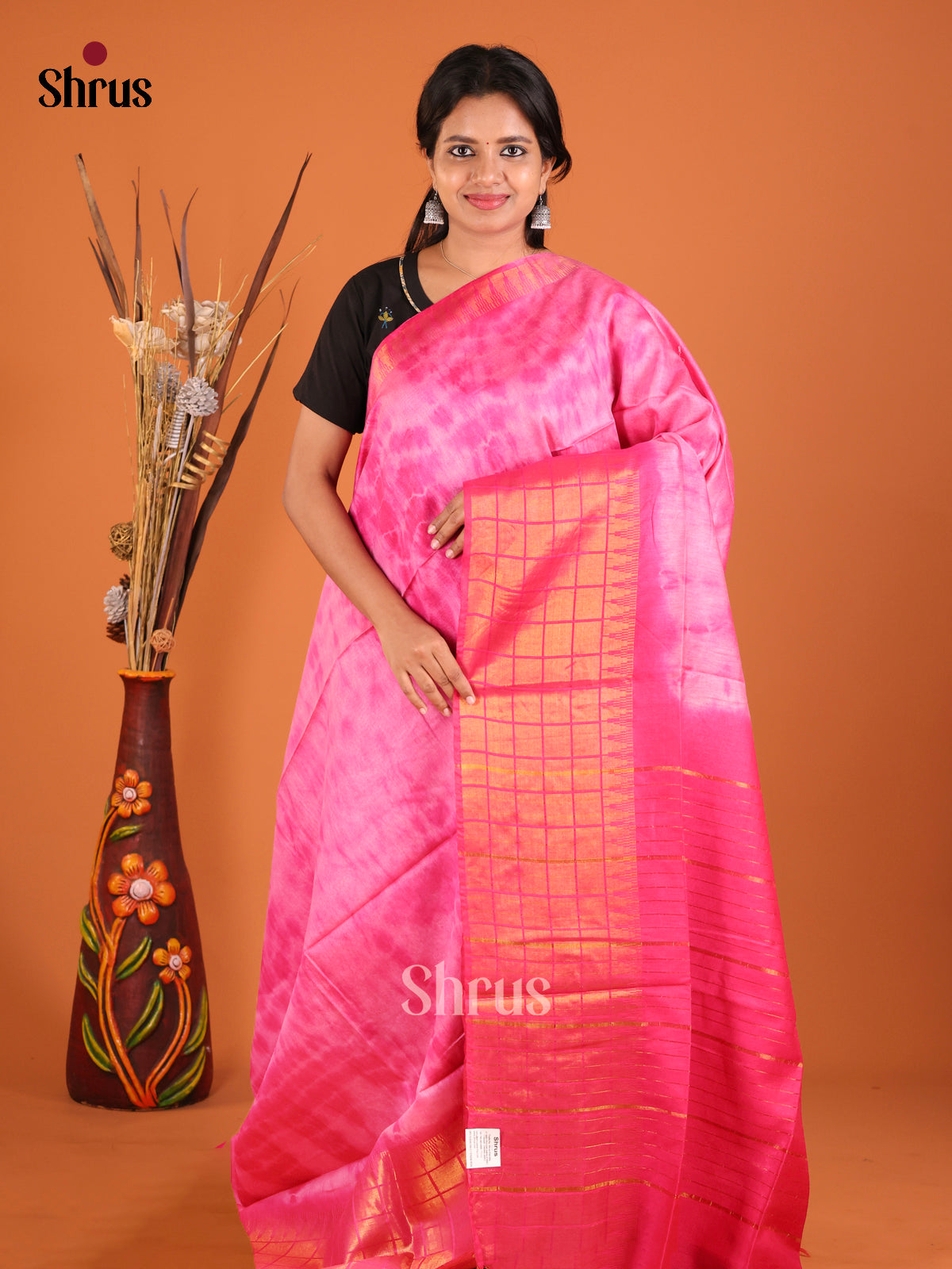 DIS05496 - Shibori Saree - Shop on Shrus.com
