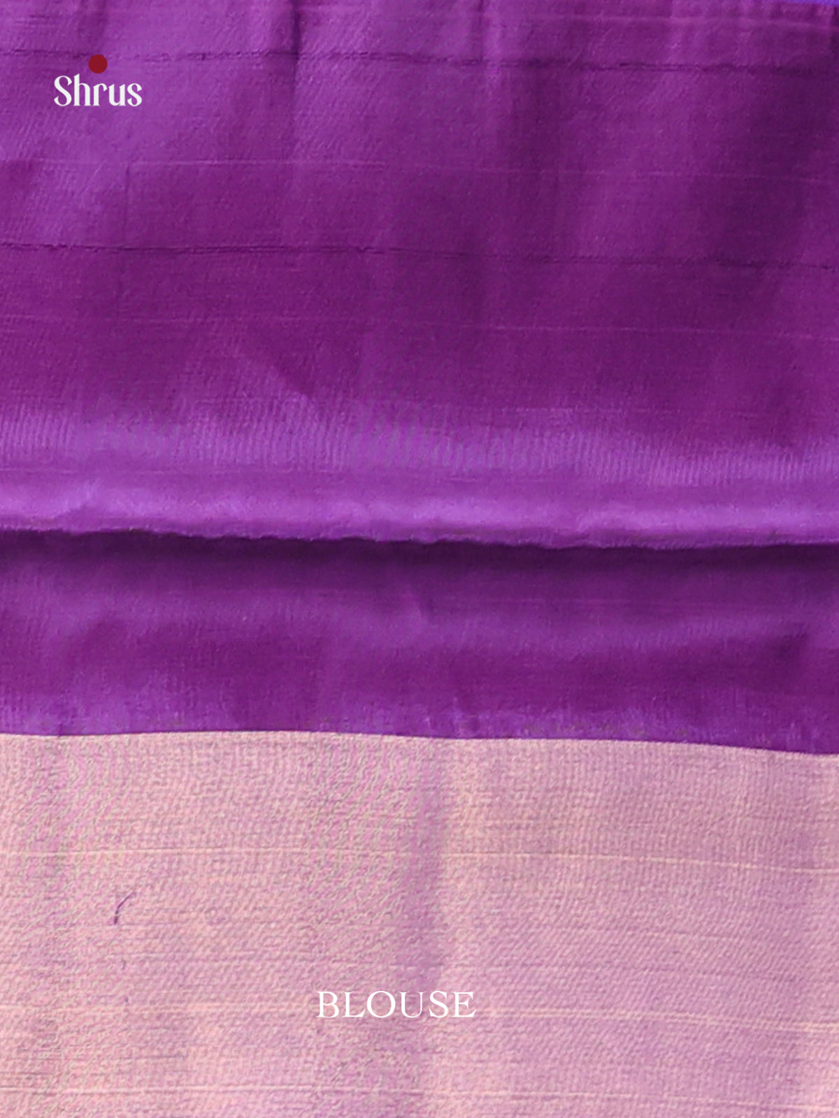 Brown & Violet - Semi uppada Saree