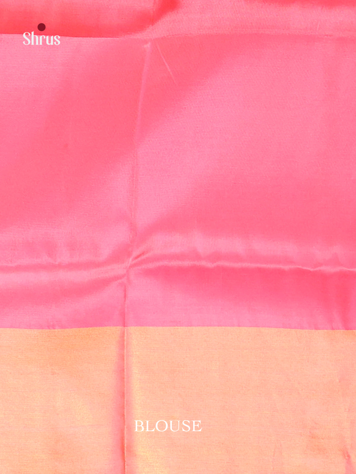 Blue & Orangish Pink - Semi uppada Saree
